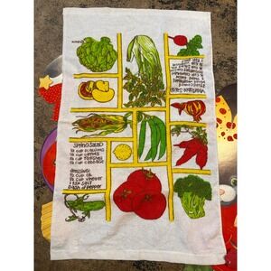 Vintage Kitchen Towels Food Theme veggies 24"‎